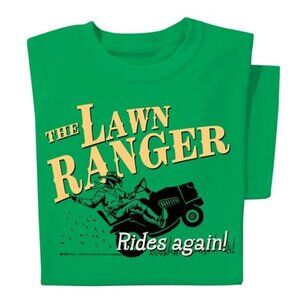 NWT The Lawn Ranger Rides Again T-shirt, Green, Adult Large